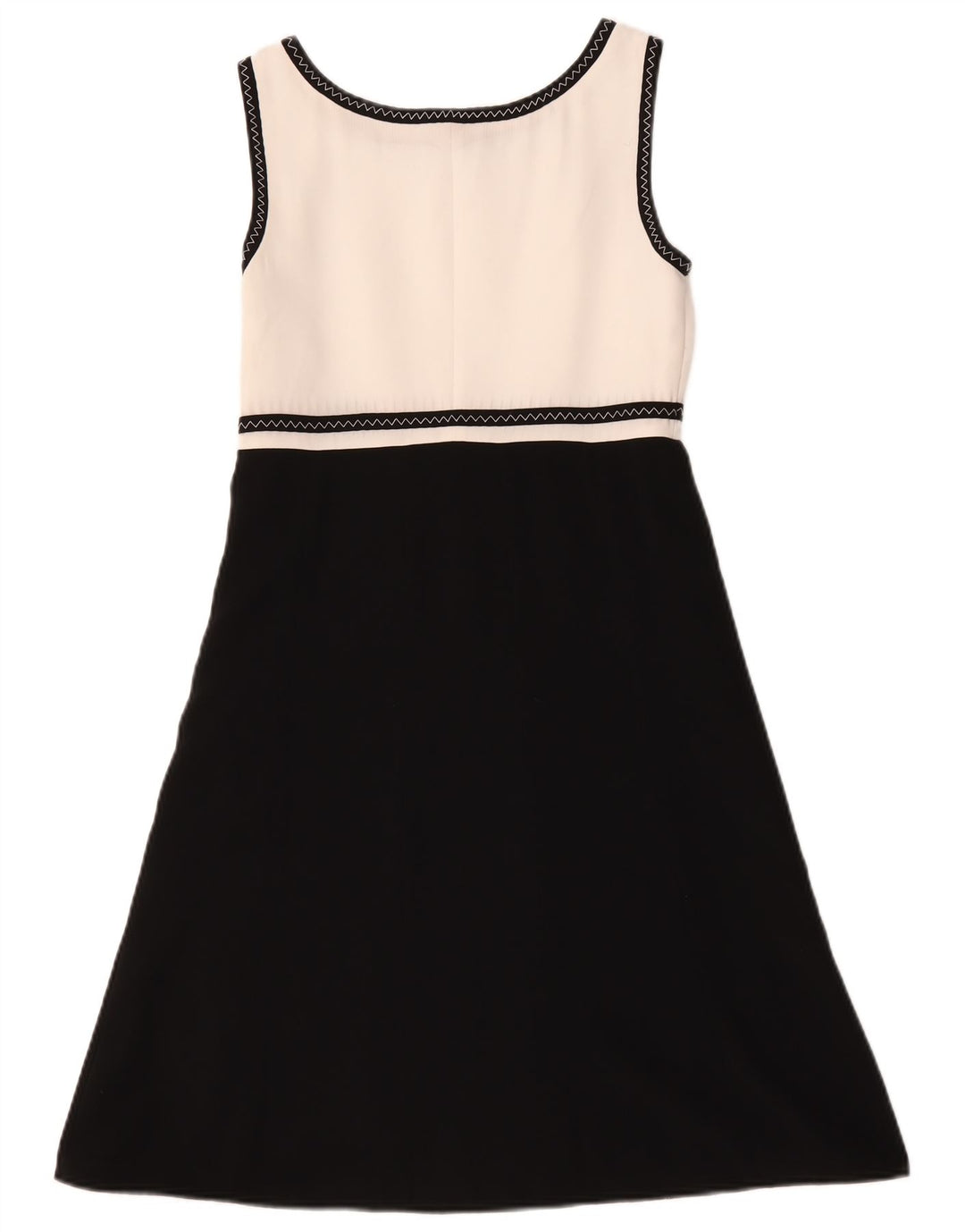 Luisa Spagnoli Damen A-Linien-Kleid IT 42 Medium Black Colourblock