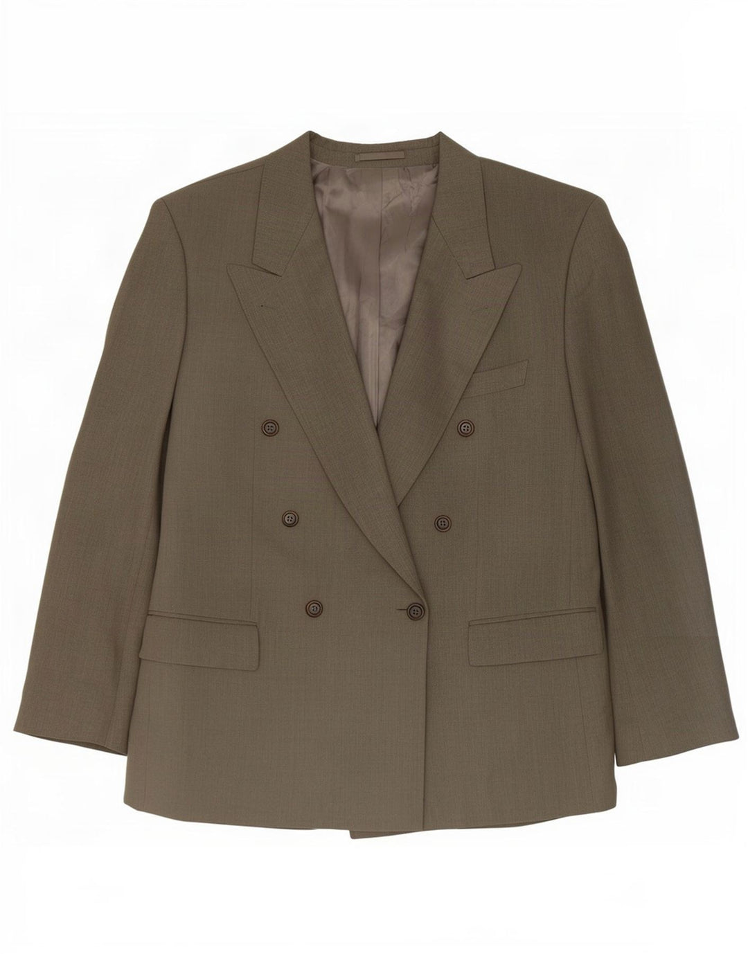 Hugo Boss Herren-Zweireiher-Blazerjacke, EU 54, 2XL, graue Wolle