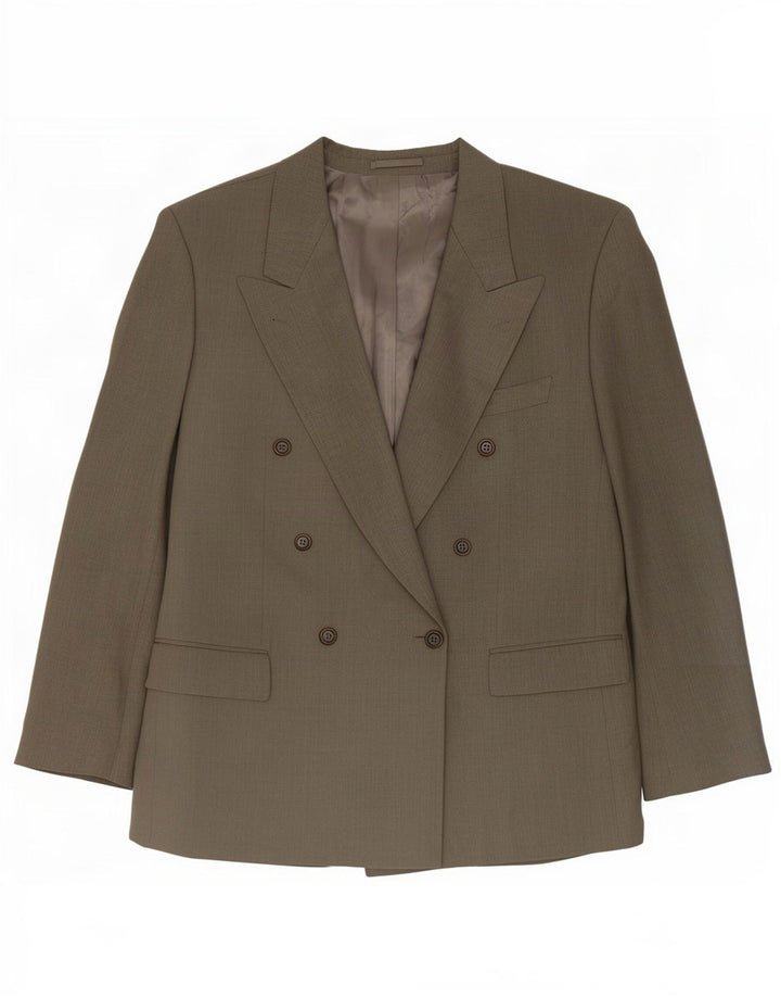 Hugo Boss Herren-Zweireiher-Blazerjacke, EU 54, 2XL, graue Wolle