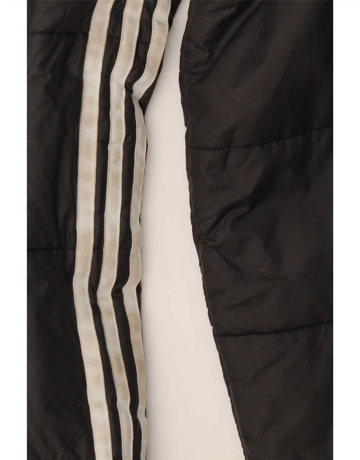 Adidas Damen Kapuzenjacke, gepolstert, UK 12, mittelschwarz, Polyester
