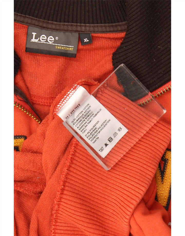LEE Damen Grafik-Trainingsanzugoberteil, UK 18, XL, Orange, Baumwolle