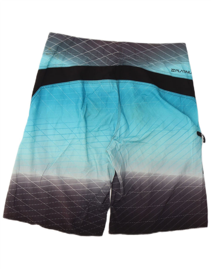 Billabong Herren-Badeshorts mit Grafik, mittelblaues Farbblock-Polyester