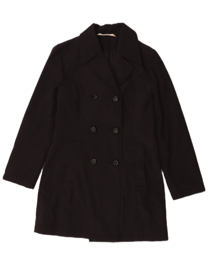 Marks & Spencer Damen St. Michael Zweireihiger Mantel UK 8 Small Schwarz