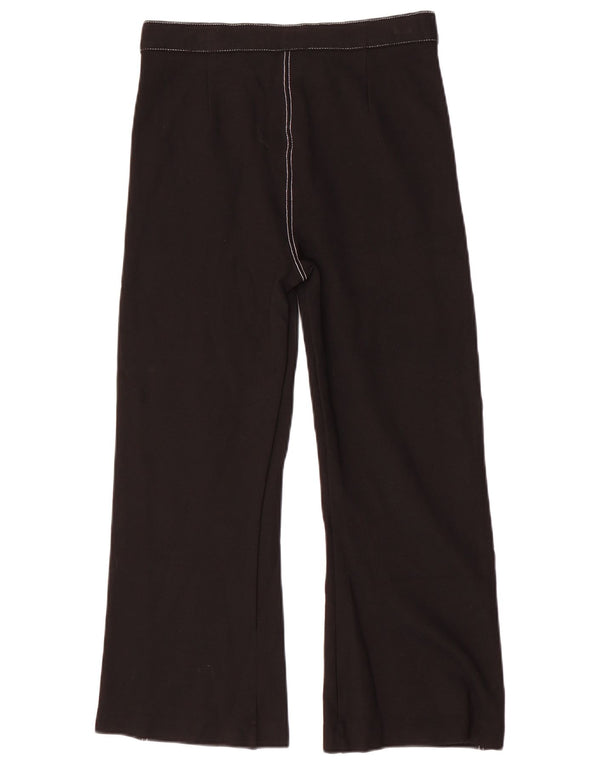 Topshop Damen-Freizeithose mit weitem Bein, UK 10, Größe S, W28, L26, schwarze Viskose