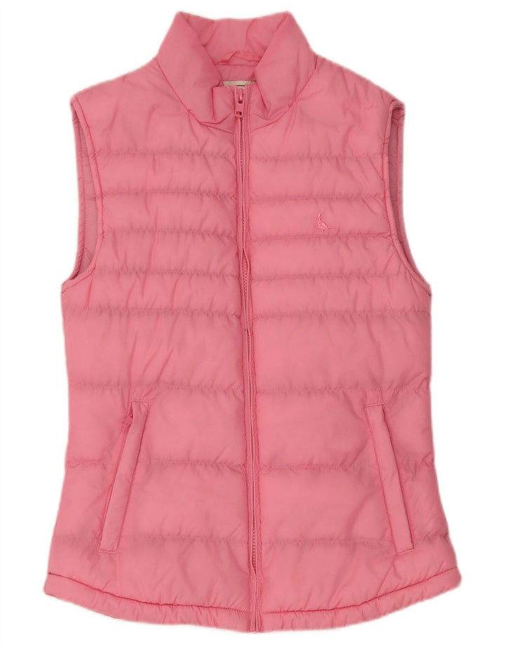 Jack Wills Damen Wattierte Weste UK 8 Small Rosa Nylon