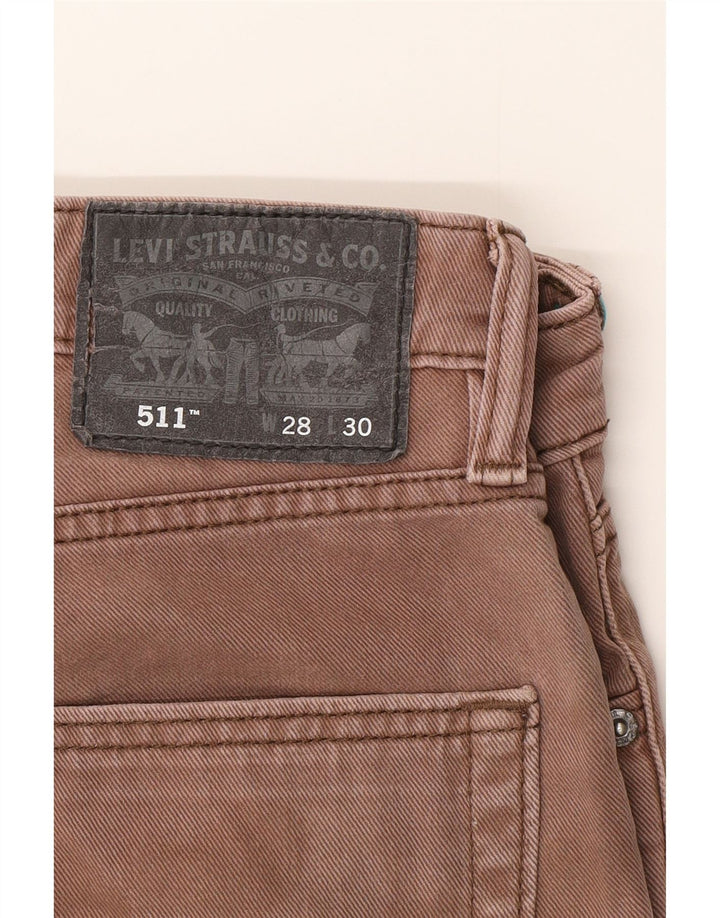 Levi's Herren 511 Slim Jeans W28 L30 Braune Baumwolle