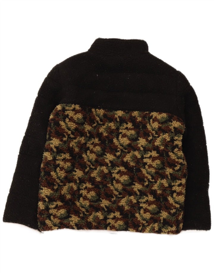 Umbro Fleecejacke für Jungen, 12–13 Jahre, schwarzes Camouflage-Polyester