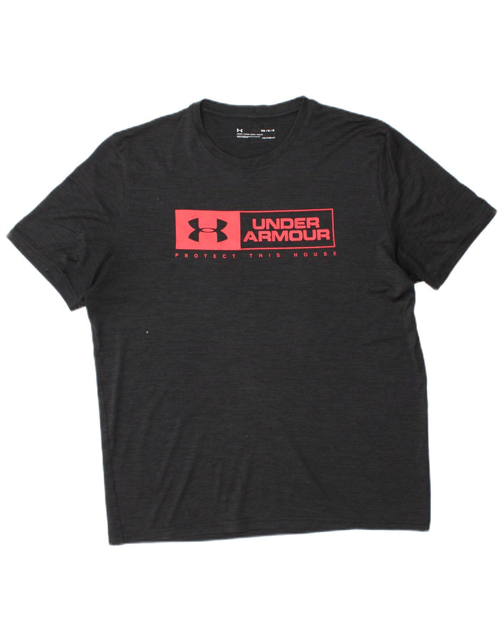 UNDER ARMOUR Herren Heat Gear Graphic T-Shirt Top Medium Schwarz