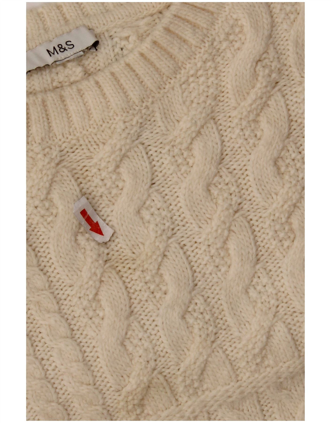 Marks & Spencer Damen-Pullover, übergroß, Rundhalsausschnitt, Gr. 18, XL, Weiß