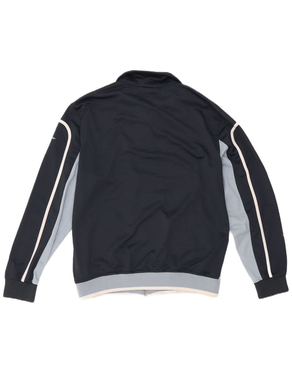 Umbro Damen-Trainingsanzug-Oberteiljacke UK 18 XL Marineblaues Colourblock-Polyester