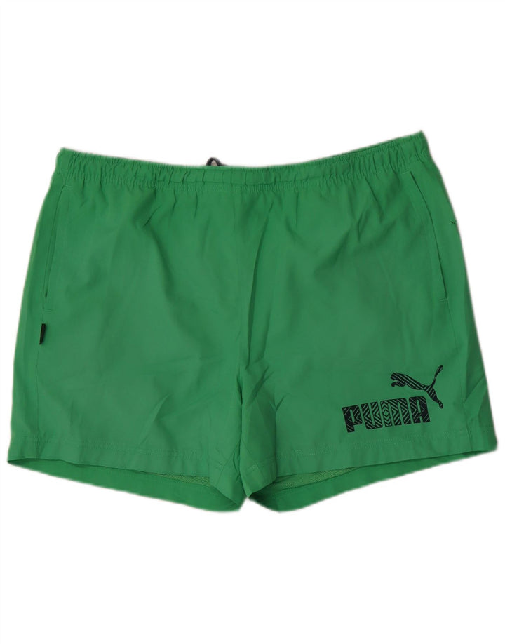Puma Herren Badeshorts mit Grafik, Größe L, Grün