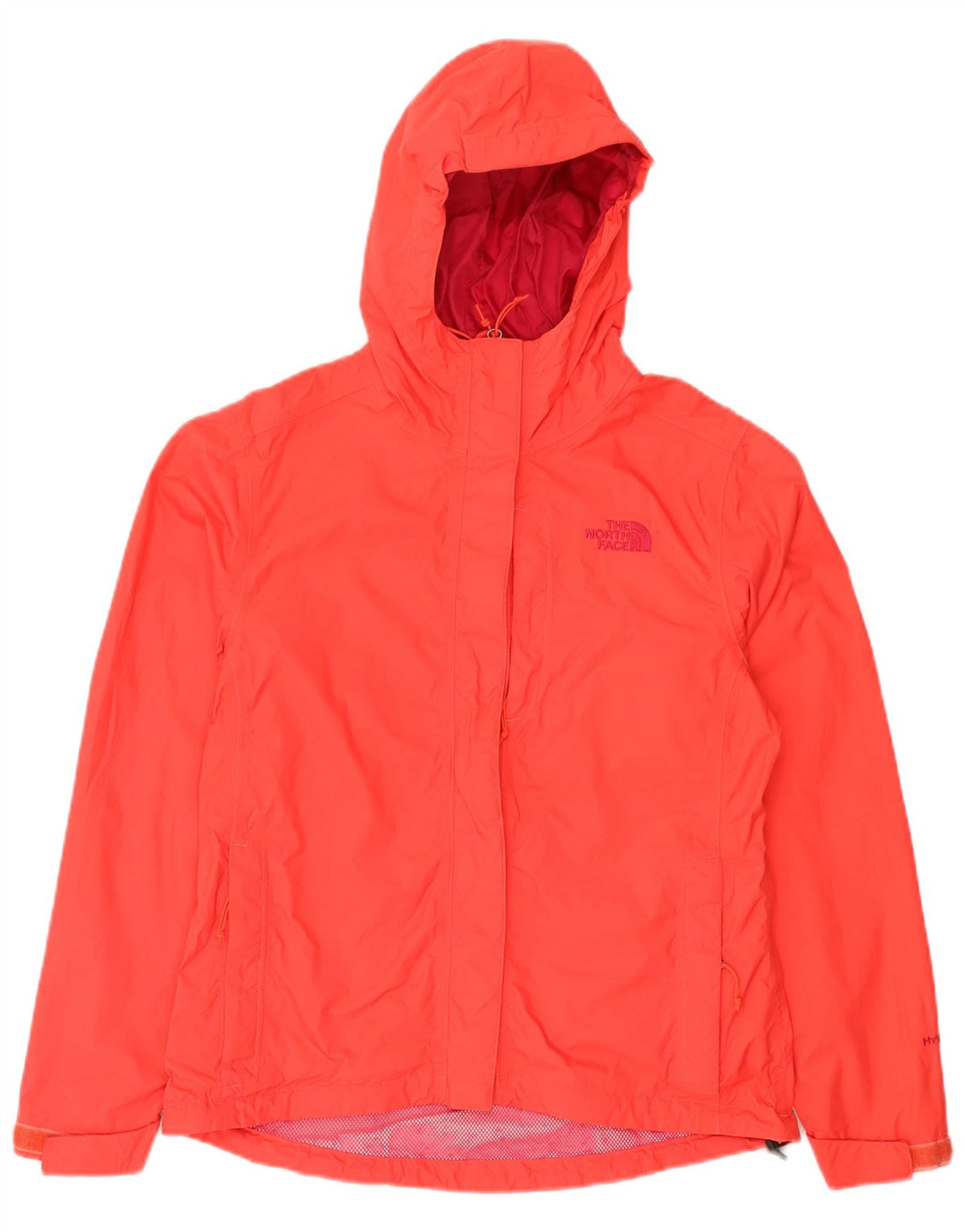 The North Face Damen Hyvent Hooded Oversized Regenjacke UK 10 Small Rot