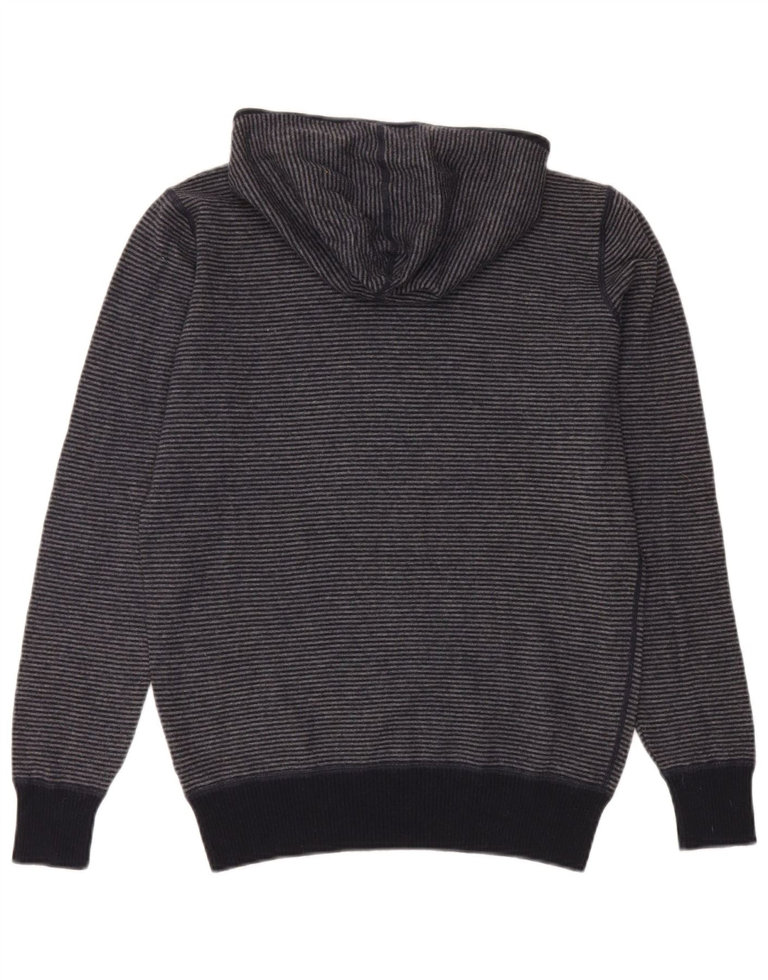 North Sails Damen Kapuzenpullover UK 12 Mittelgrau gestreifte Wolle