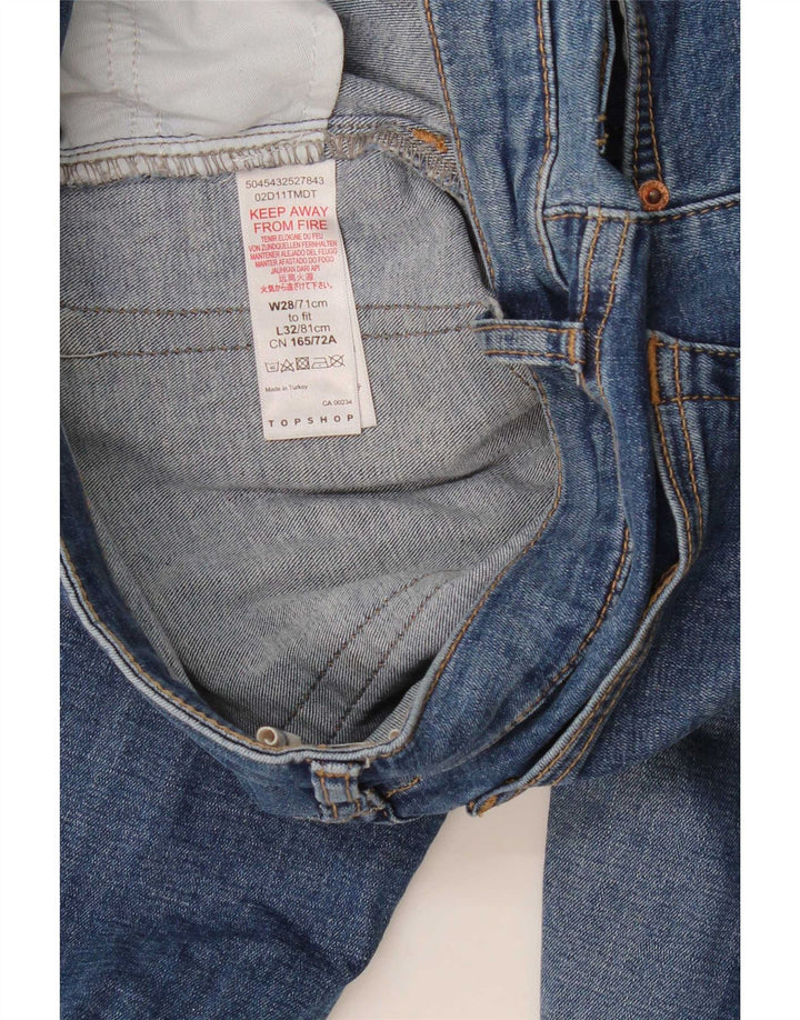 Topshop Damen Schlagjeans W28 L32 Blaue Baumwolle