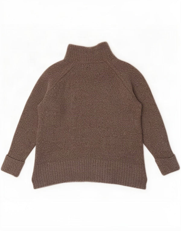 Massimo Dutti Damen Rollkragenpullover Pullover UK 18 XL Braune Wolle