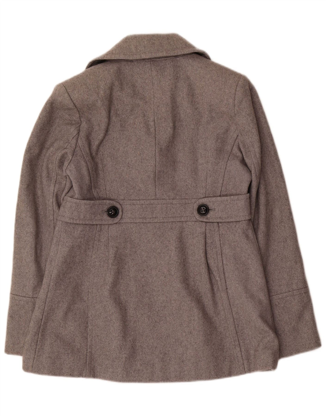 Dkny Damen Pea Coat US 6 Mittelgraue Wolle