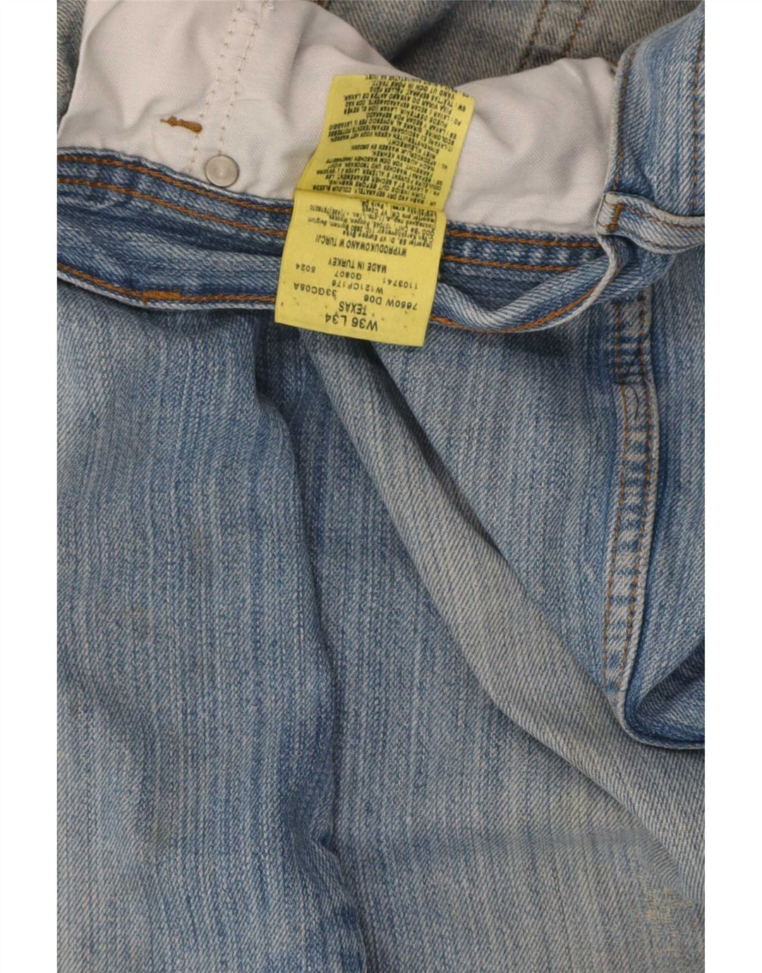 Wrangler Herren Texas Straight Jeans W36 L34 Blaue Baumwolle