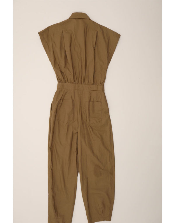 Massimo Dutti Damen-Overall mit lockerer Passform, EU 36, XS, braune Baumwolle