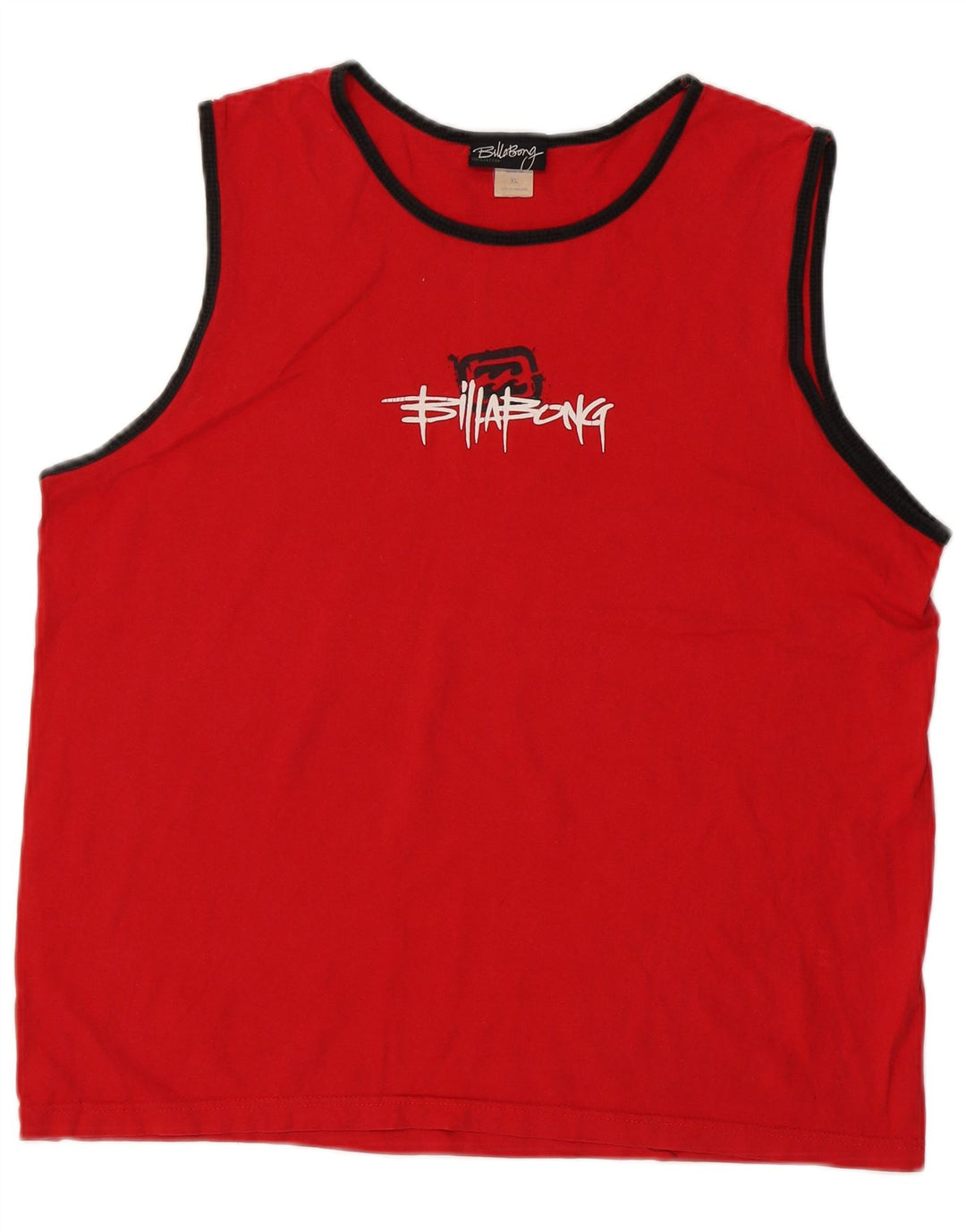 Billabong Herren Grafik-Weste-Top XL aus roter Baumwolle