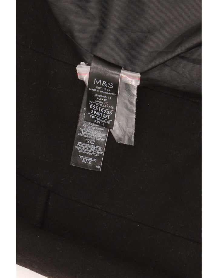 Marks & Spencer Damenmantel UK 14 Large Schwarz Polyester