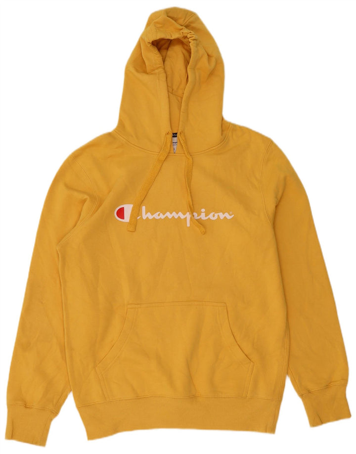 CHAMPION Herren-Kapuzenpullover mit Grafik, Größe S, Gelb
