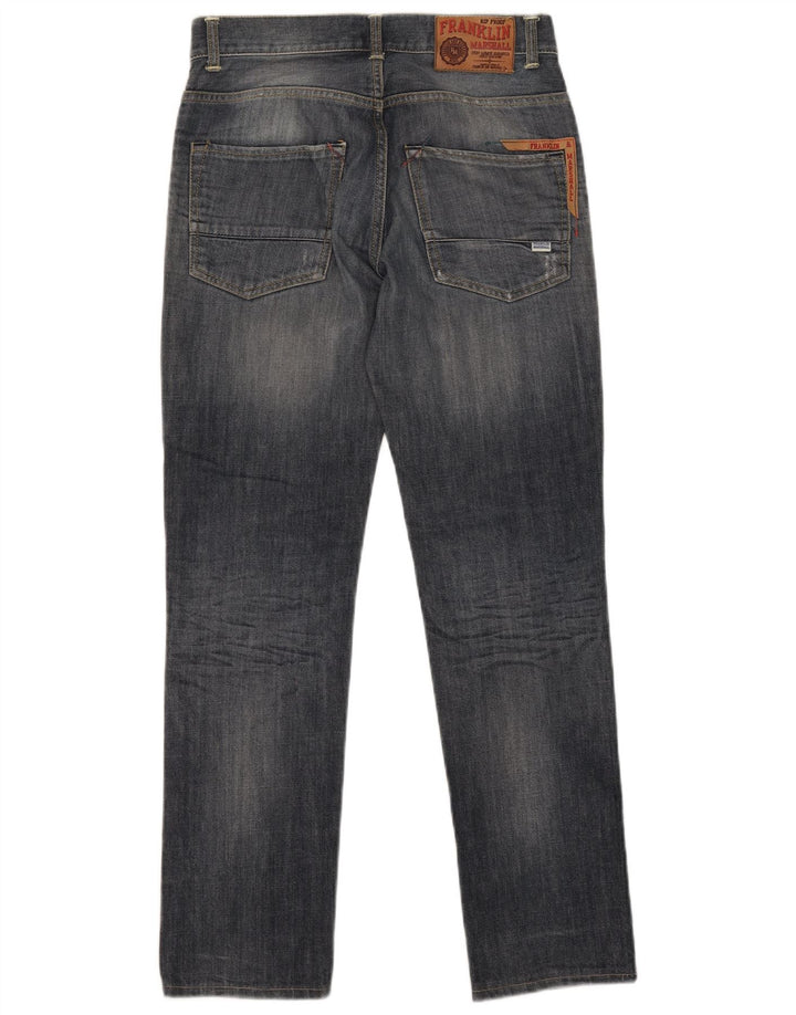 Franklin Marshall Herren Straight Jeans W29 L30 Marineblau Baumwolle