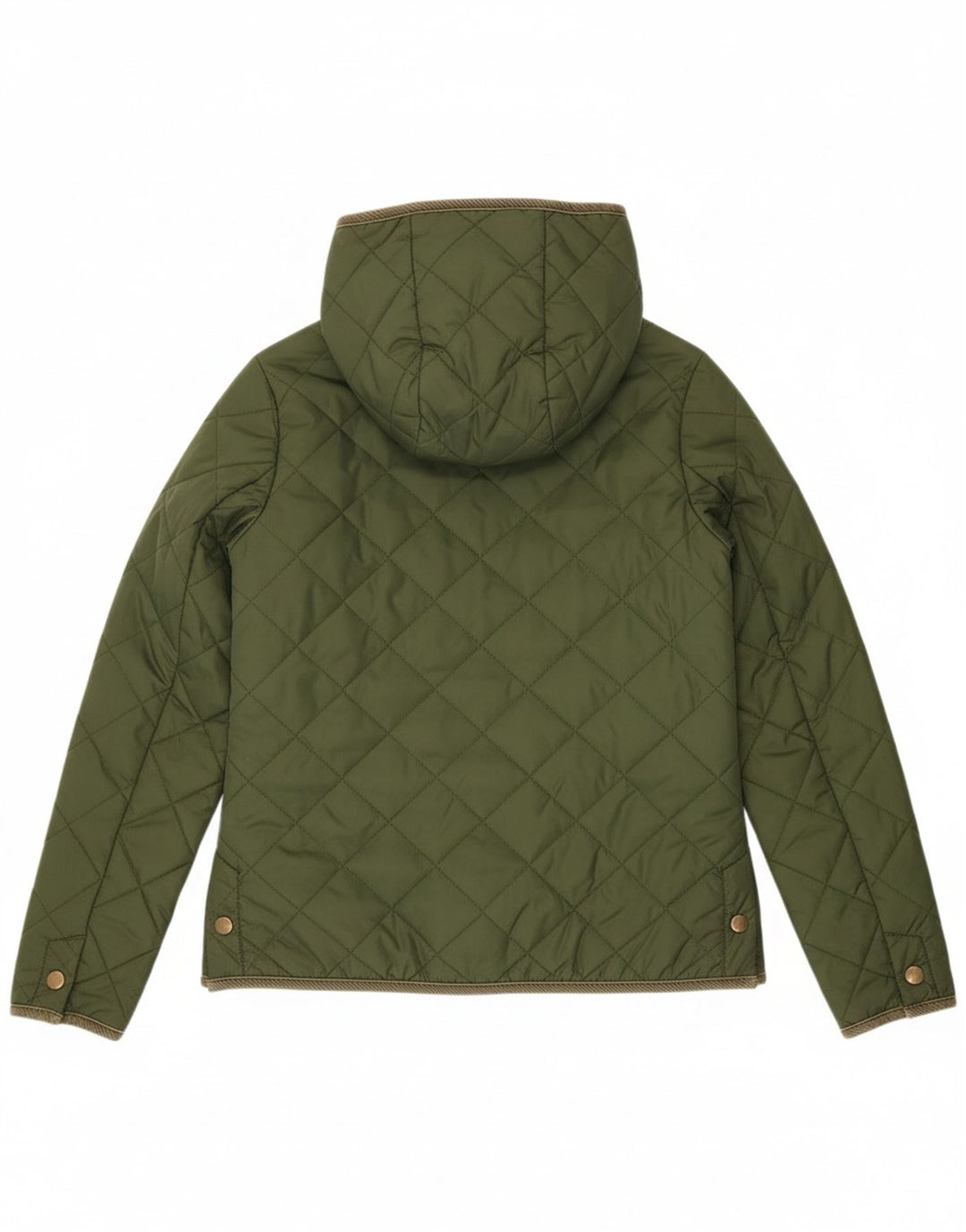 JACK WILLS Womens Hooded Quilted Jacket UK 8 Small  Green