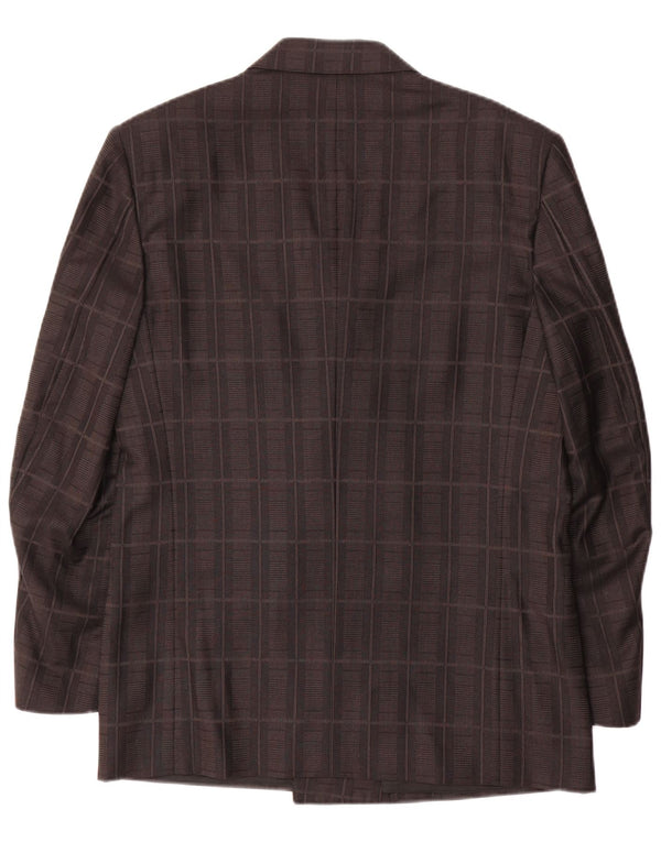 POLICARPO Herren-Blazer mit normaler Passform, Größe 48, mittelschwarz kariert