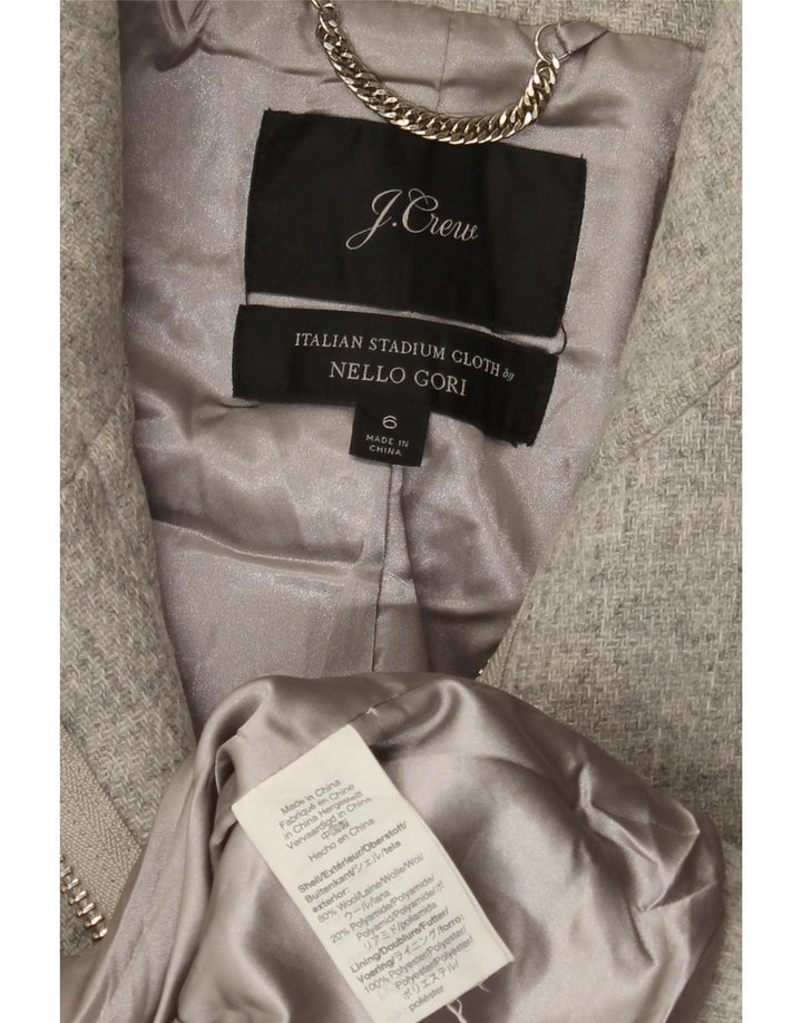 J. CREW Damenmantel US 6 mittelgraue Wolle