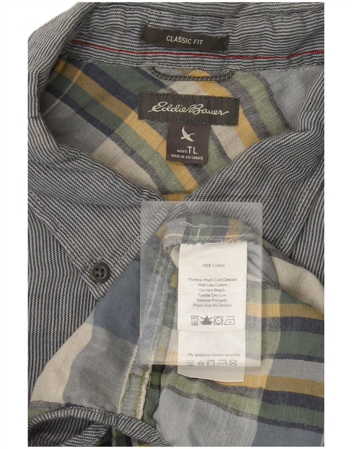 EDDIE BAUER Herren-Hemd mit klassischer Passform, groß, aus blauer Baumwolle