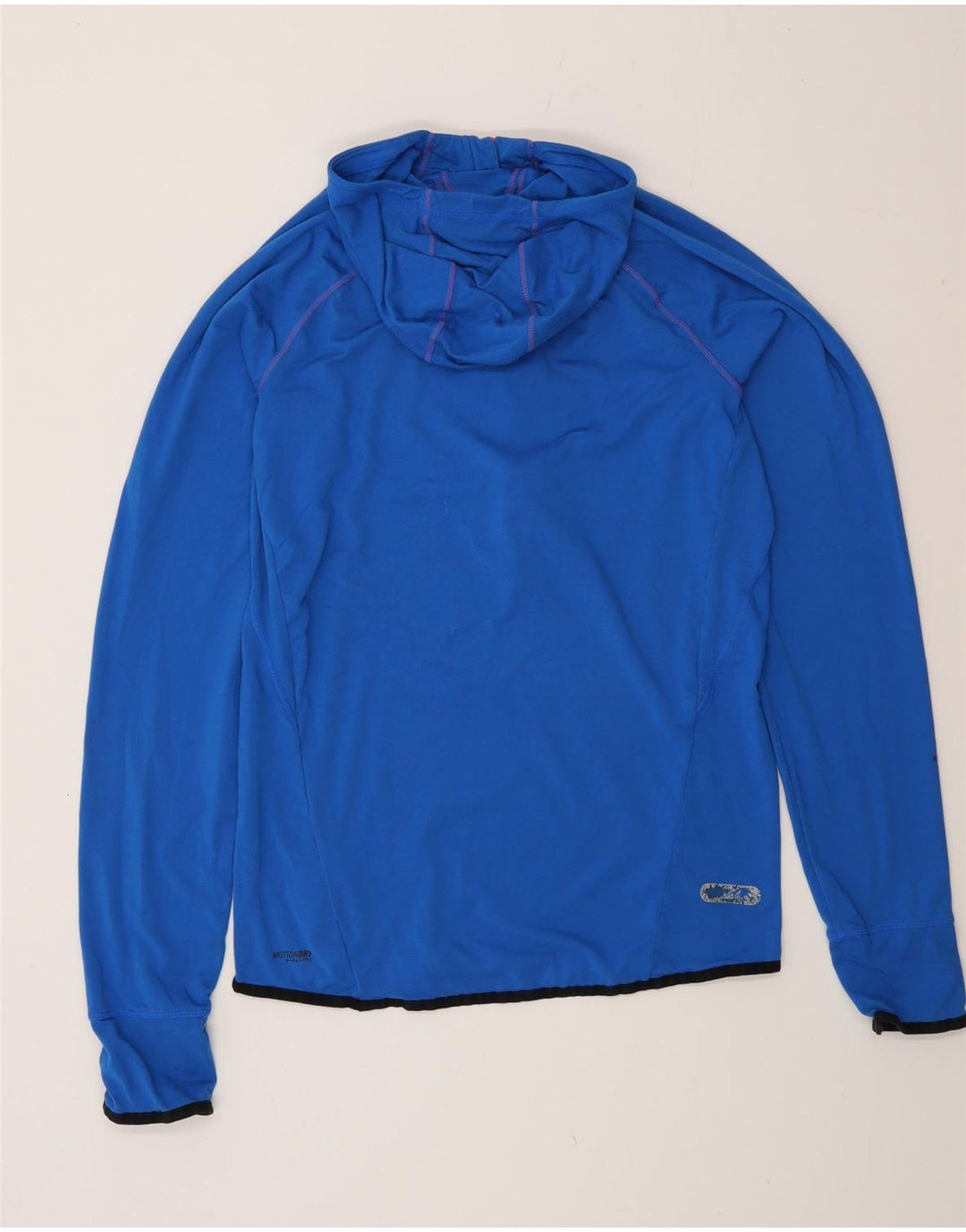 Asics Herren Zip Neck Hooded Top Langarm Mittelblaues Polyester