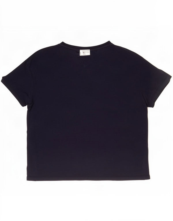 Tommy Hilfiger Damen Grafik-T-Shirt-Oberteil UK 18 XL Marineblau Baumwolle