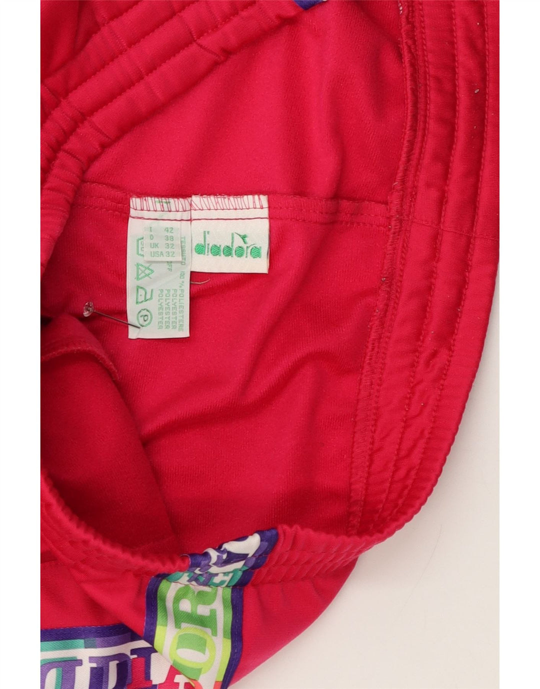 Diadora Damen-Trainingshose mit Grafik, UK 14, Größe L, rosa, Polyester