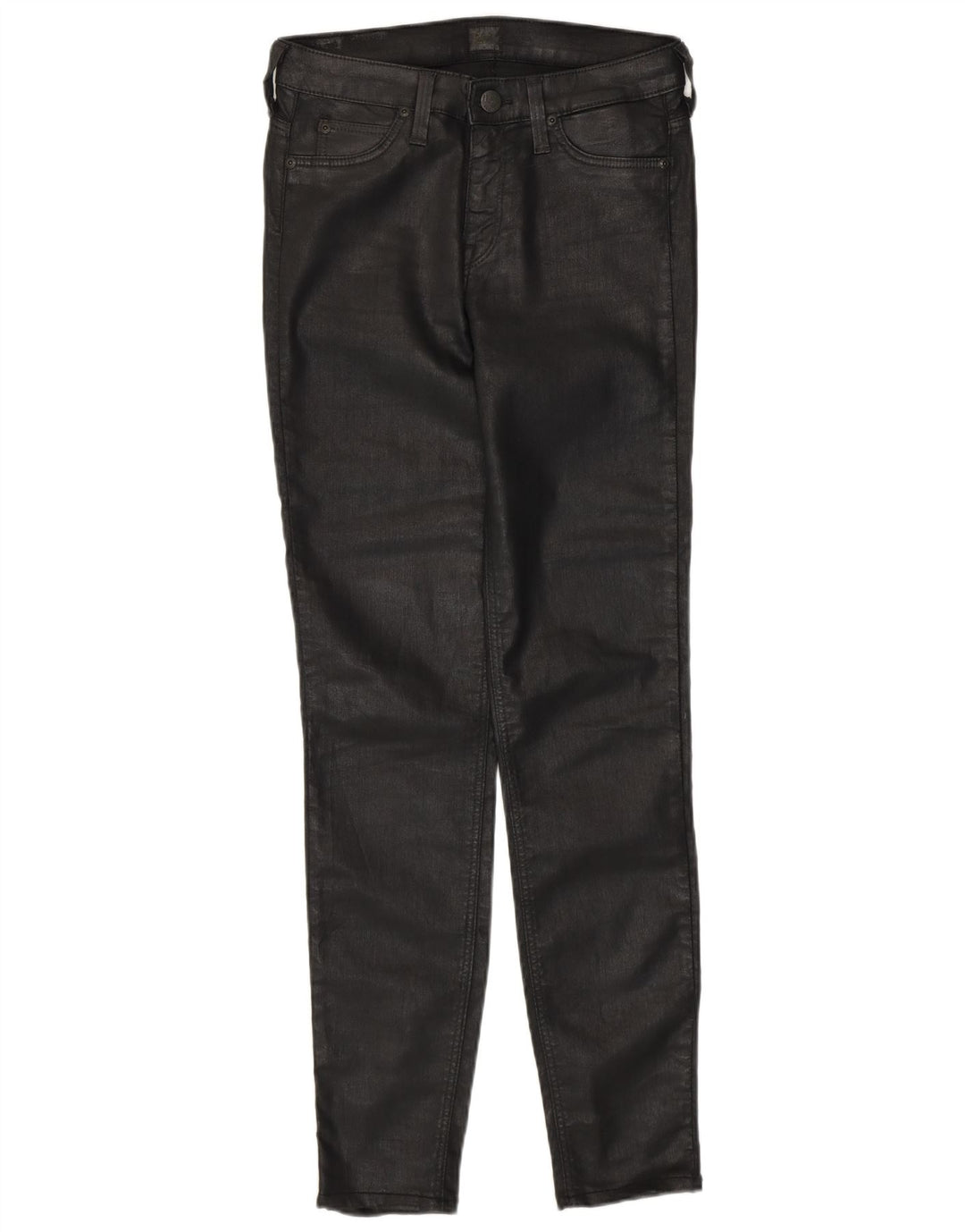 Lee Damen gewachste Jegging-Hose W28 L29 schwarze Baumwolle