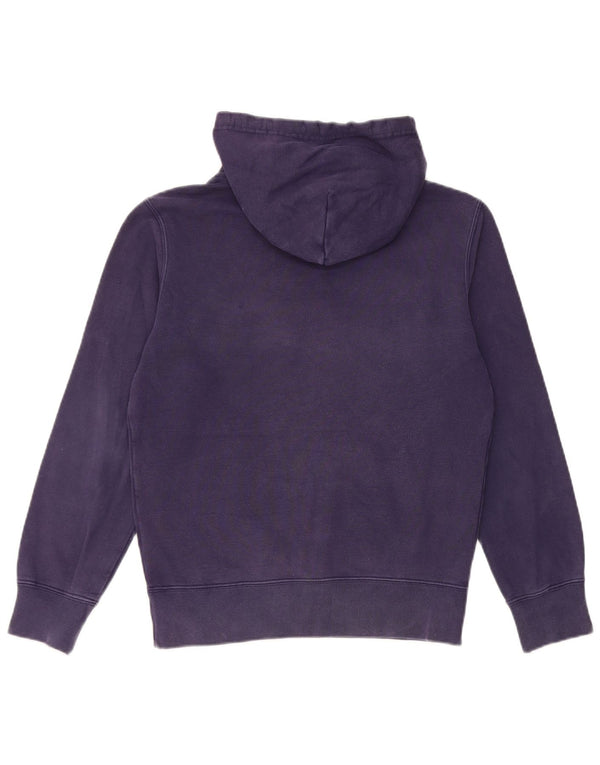 Champion Womens Graphic Hoodie Pullover UK 10 Small Marineblau Baumwolle