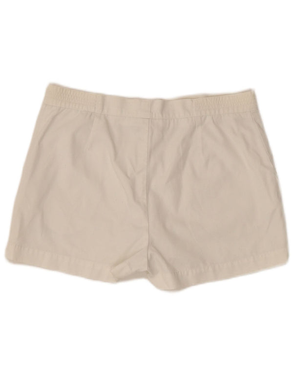 Reebok Damen Graphic Sport Shorts UK 14 Large Weiß Sport