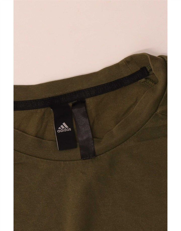 Adidas Herren T-Shirt Top 2XL Khaki Baumwolle