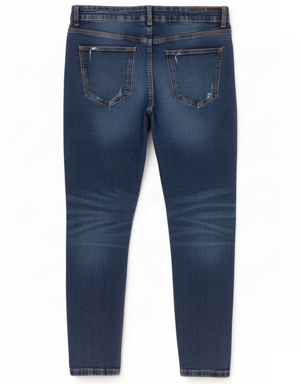 Zara Mens Distressed Slim Jeans EU 44 Large W34 L29 Blue Cotton