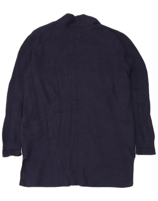 Marks & Spencer Damen Longline-Cardigan-Pullover UK 12 Medium Navy Blue