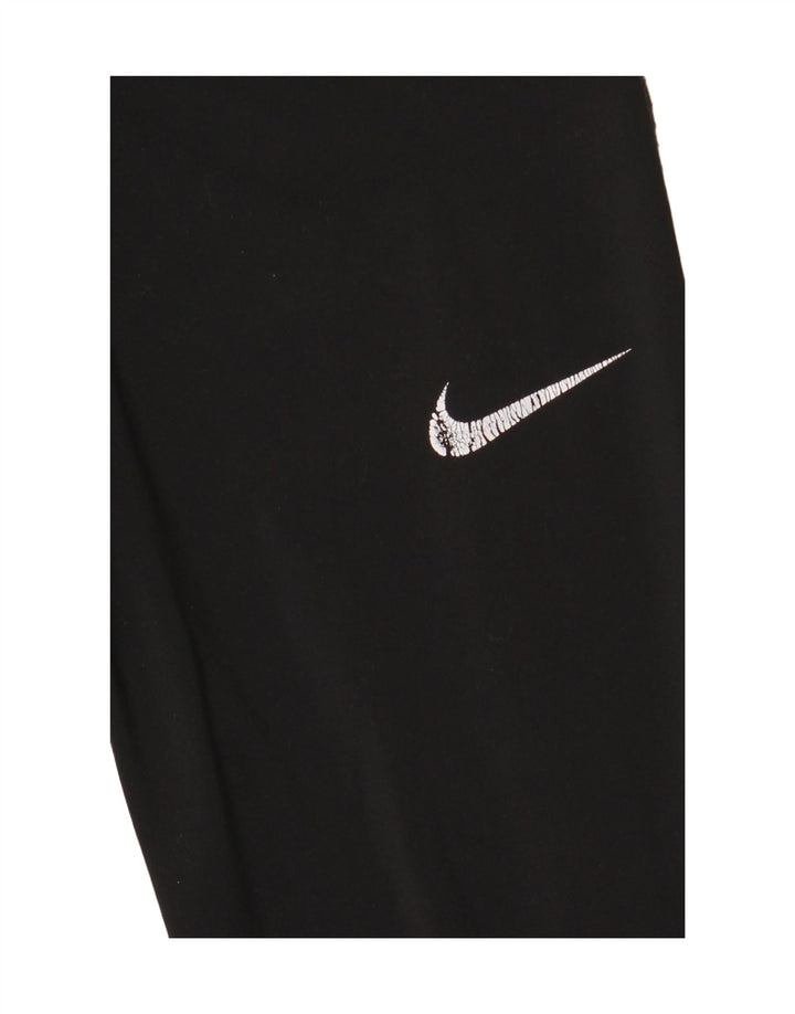 Nike Damen Dri Fit Graphic Leggings UK 14 Medium Schwarz