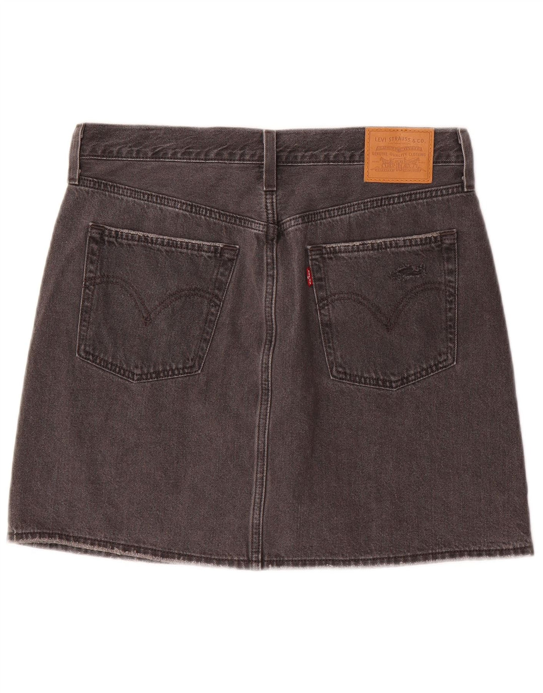 LEVI'S Damen Mini-Jeansrock W30 mittelbraune Baumwolle