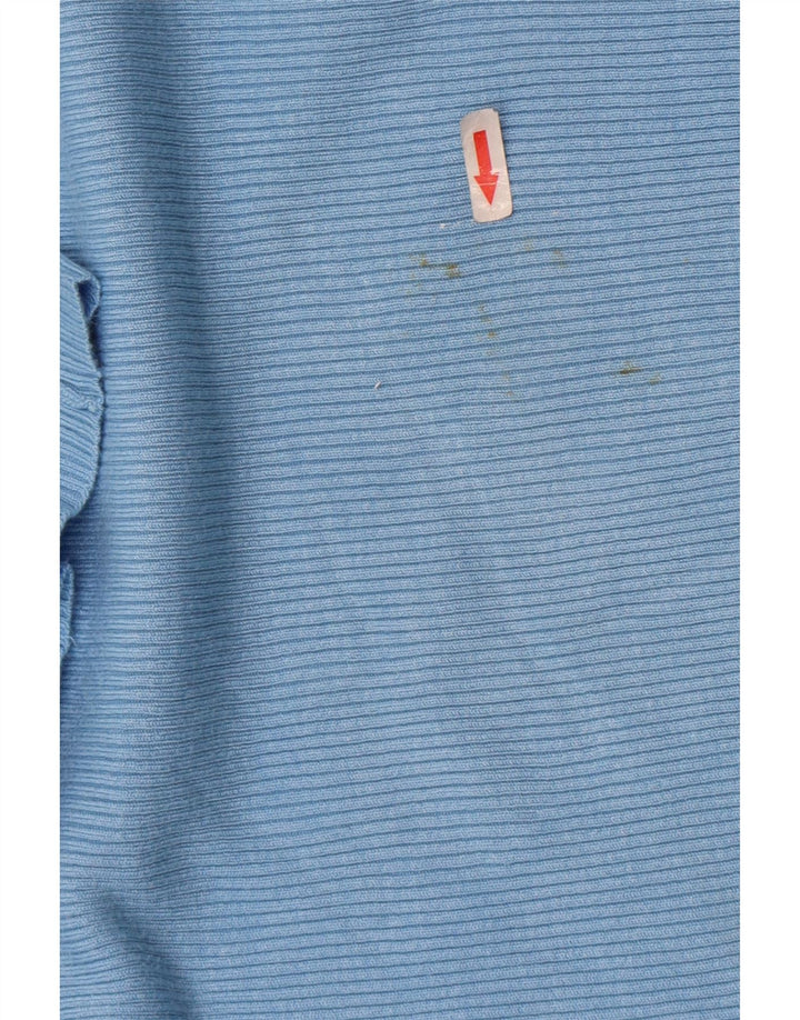 Marks & Spencer Damen Top Langarm UK 18 XL Blaue Viskose