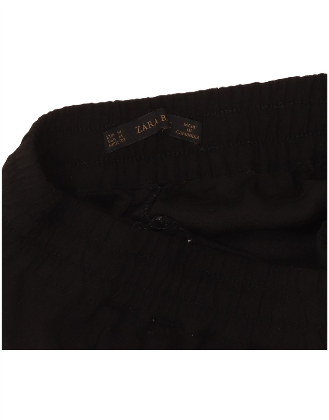 Zara Damen Tapered Chino-Hose, Größe M, W28, L27, Schwarz