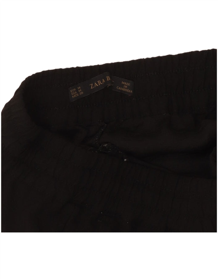 Zara Damen Tapered Chino-Hose, Größe M, W28, L27, Schwarz