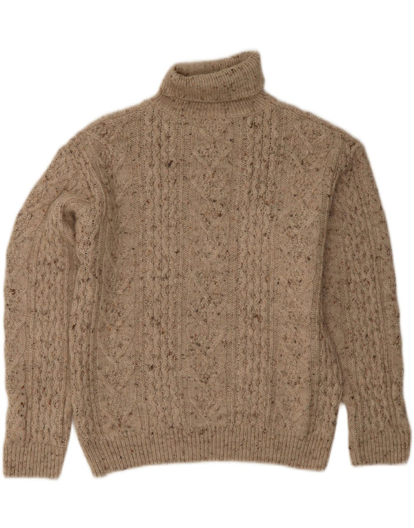 La Redoute Damen Crop Rollkragenpullover Pullover EU 44/46 XL Beige meliert