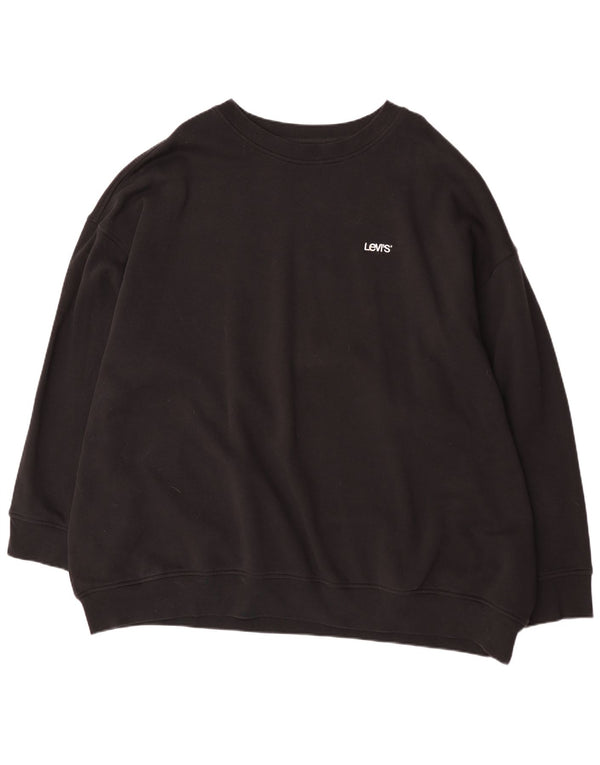 Levi's Herren Relaxed Fit Sweatshirt Pullover 5XL Schwarz Baumwolle