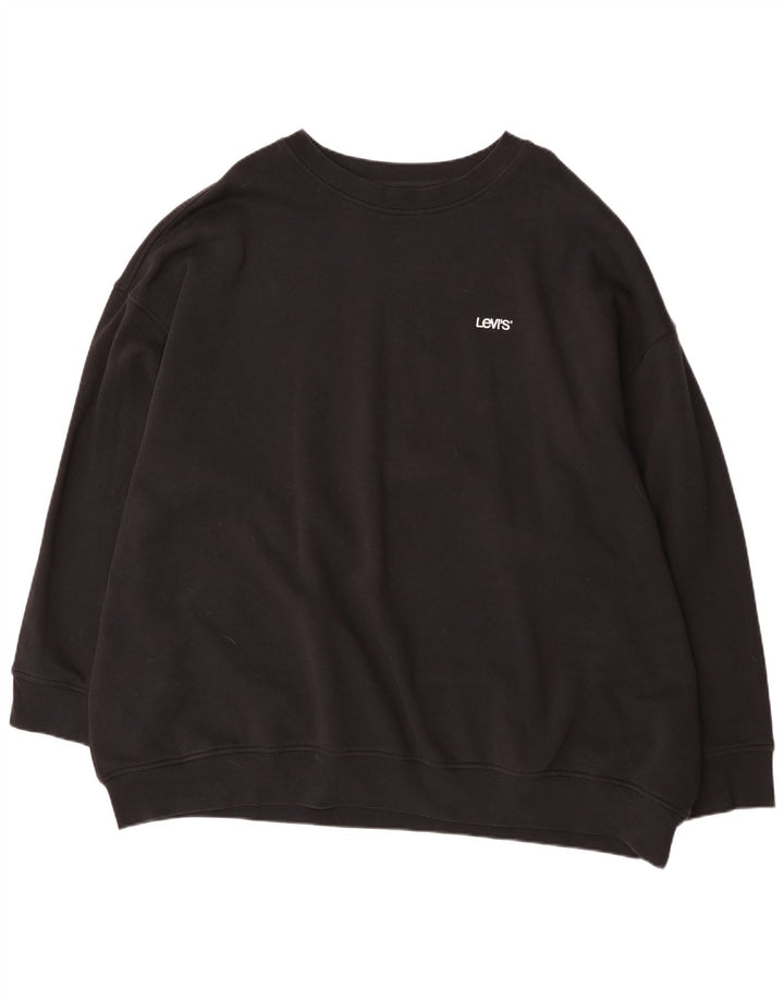 Levi's Herren Relaxed Fit Sweatshirt Pullover 5XL Schwarz Baumwolle
