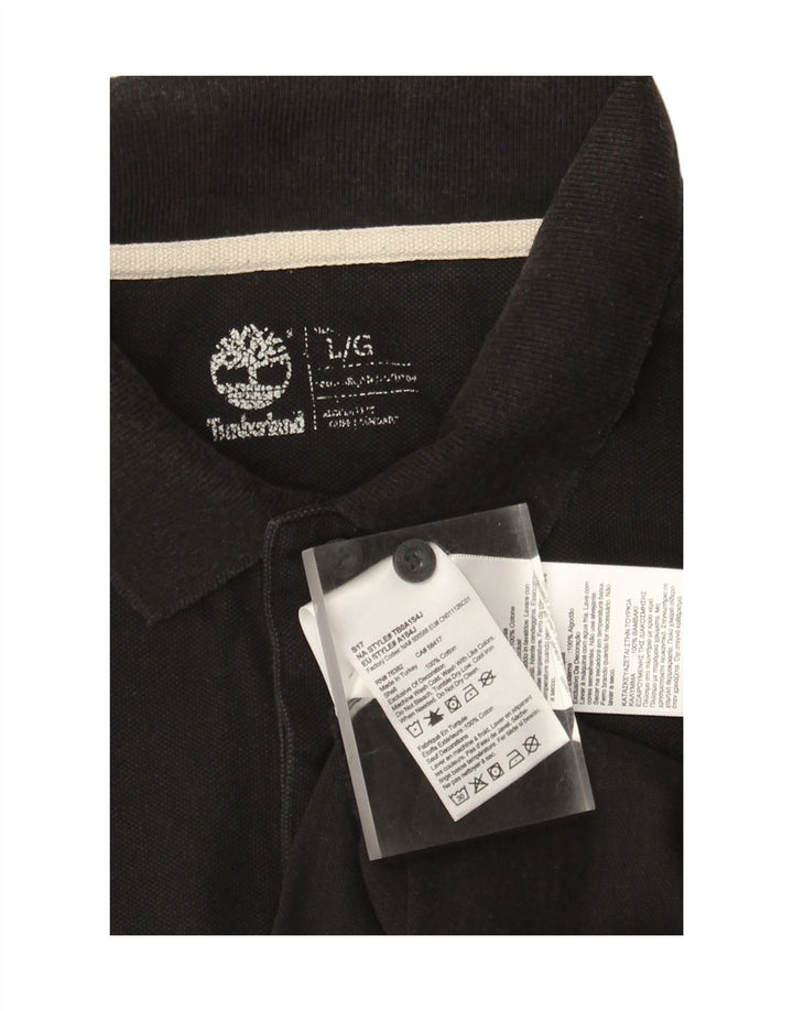Timberland Herren Poloshirt Große schwarze Baumwolle