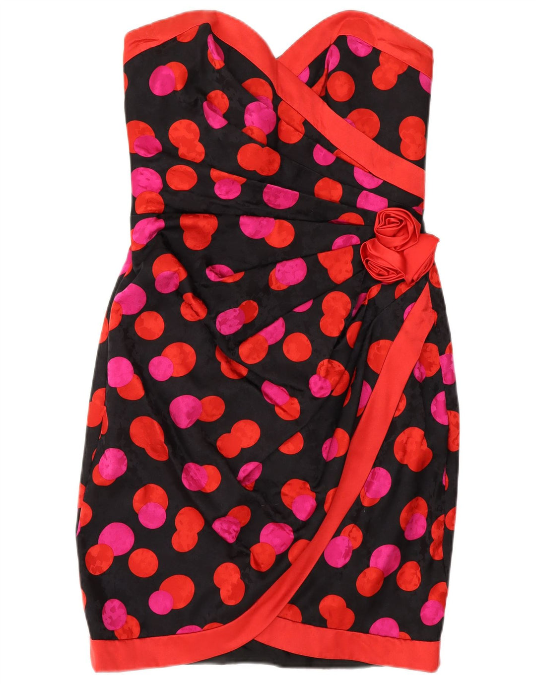 MUREK Damen trägerloses Kleid UK 10 Small Mehrfarbig gepunktet