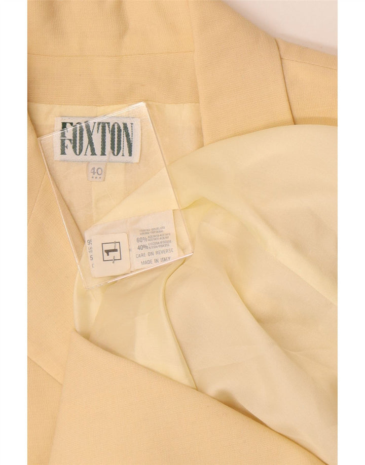 Vintage Damen Mantel IT 40 Small Beige Acetat